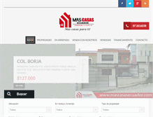 Tablet Screenshot of mascasasecuador.com